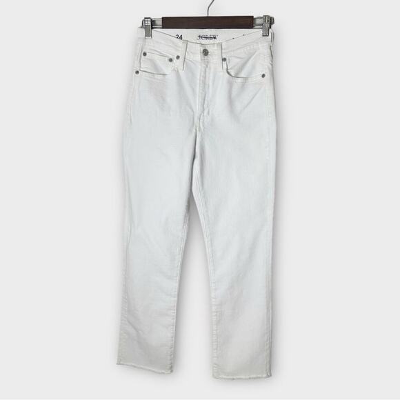J. Crew Mid Rise Slim Boyfriend Jean in White Size 24 Waist BF533 New - Picture 7 of 11